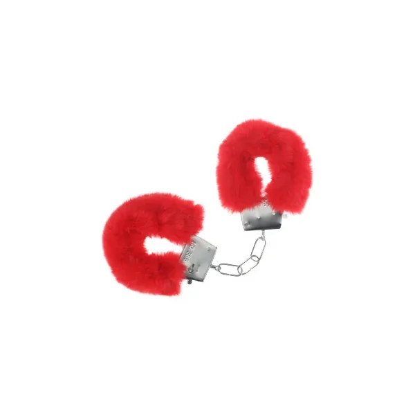 Ouch! Classic Fluffy Handcuffs, Red