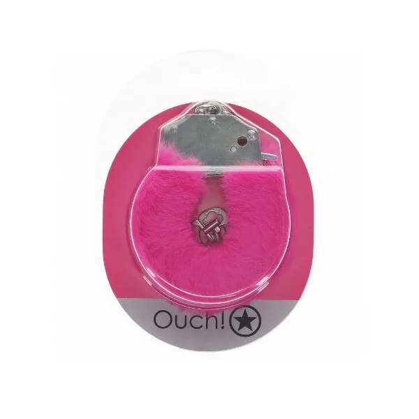OUCH! HEAVY DUTY FLUFFY HANDCUFFS – PINK