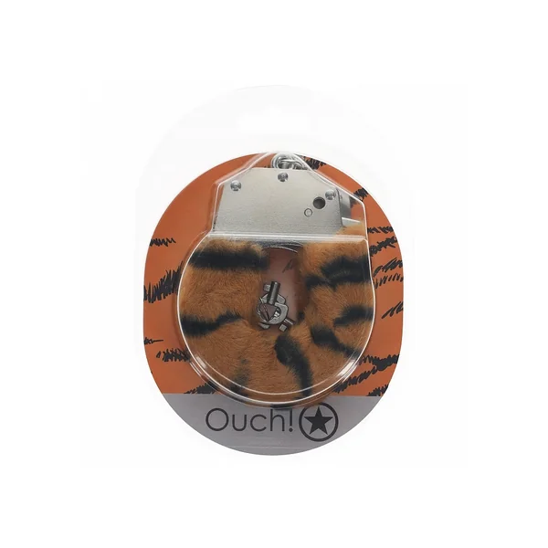 OUCH! HEAVY DUTY FLUFFY HANDCUFFS TIGER