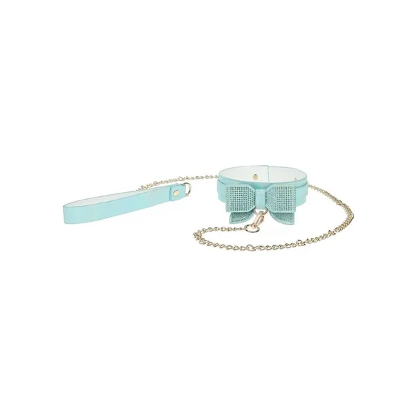 Ouch! Paris Collection Collar with Leash – Blue
