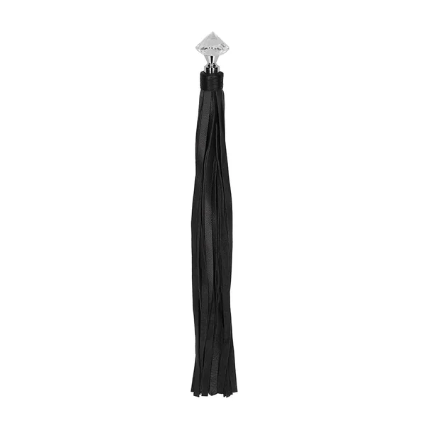 Ouch! Sparkling Pointed Handle Leather Flogger