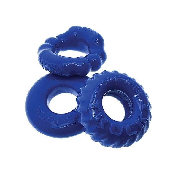 Oxballs Bonemaker 3 Pack Cockring Kit - Pool Blue