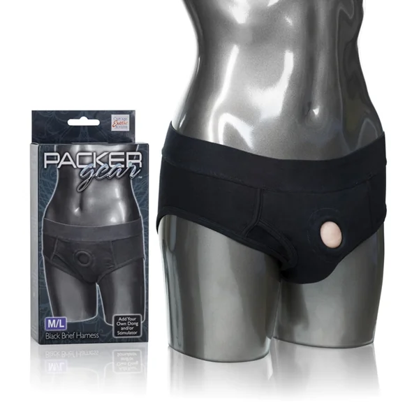 PACKER GEAR BLACK BRIEF HARNESS M/L