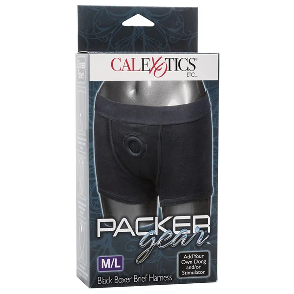 Packer Gear Boxer Brief Harness - Black M/L
