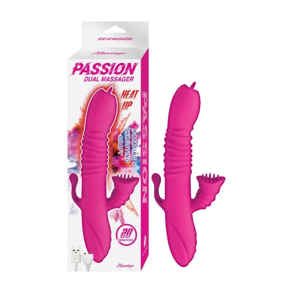 PASSION DUAL MASSAGER HEAT UP PINK