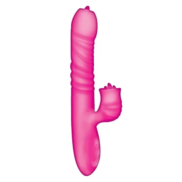 Passion Grabber Heat Up Rechargeable Silicone Rabbit Vibrator – Pink