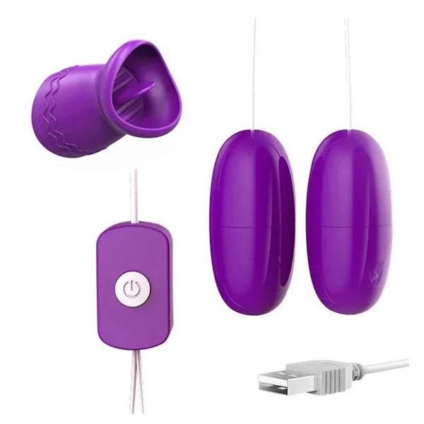 PASSION PULSE Tongue Licking Egg Vibrator: G-Spot & Clitoris Stimulator