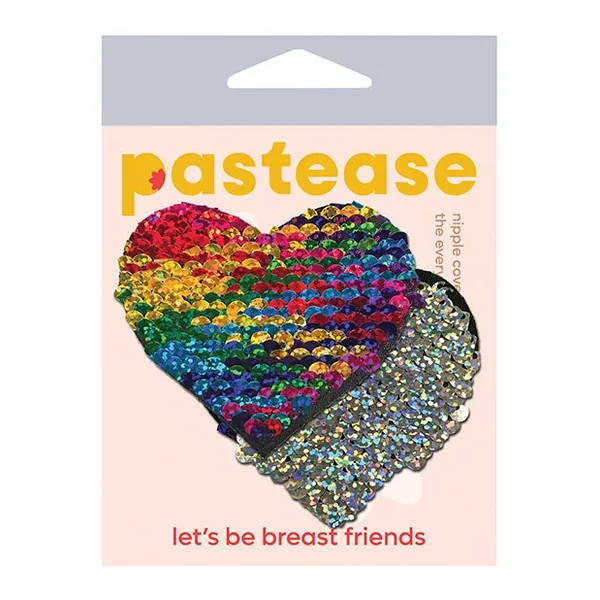 Pastease Color Changing Flip Sequins Heart – Rainbow O/S