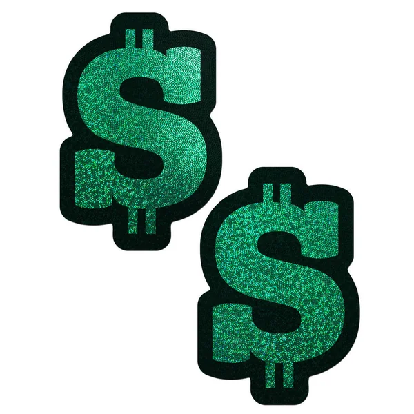 PASTEASE GREEN GLITTER DOLLAR SIGN