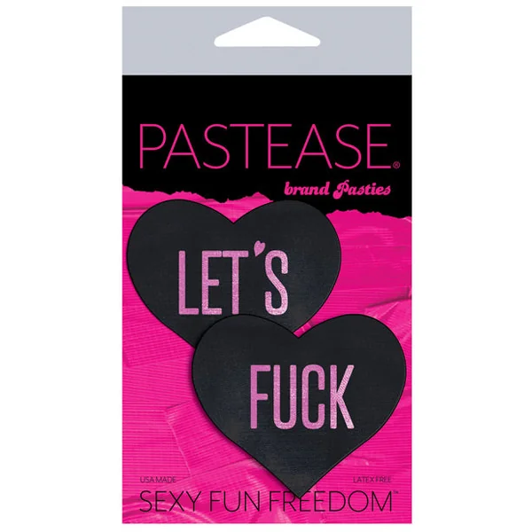 Pastease Let's Fuck Hearts - Black O-s