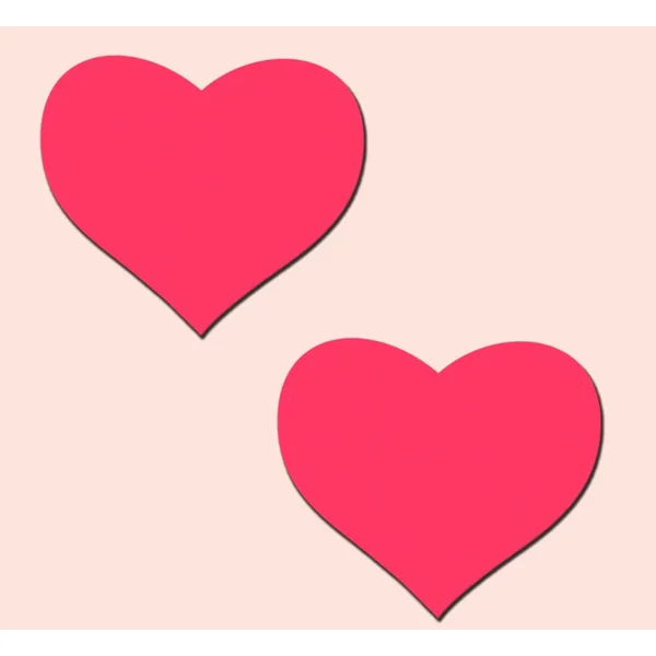 PASTEASE LOVE GLOW IN THE DARK NEON PINK HEARTS