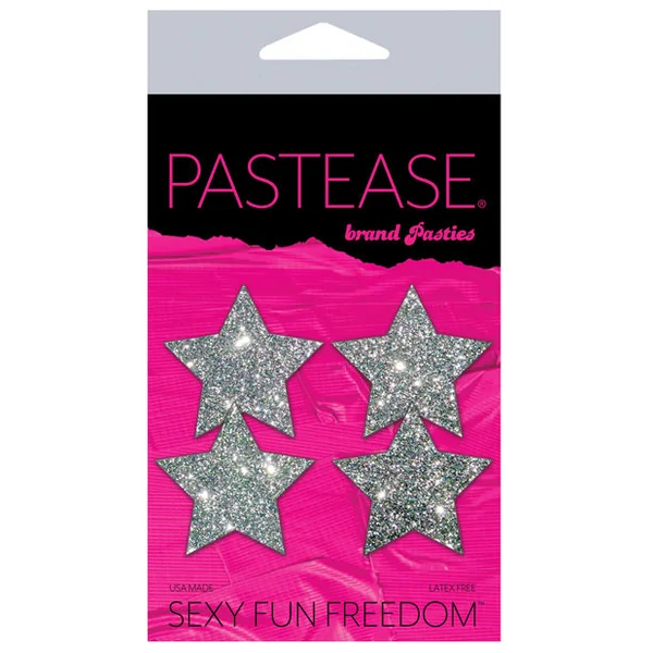 Pastease Petites Glitter Star - Silver O-s Pack Of 2