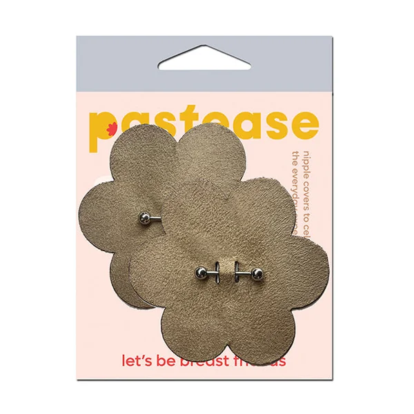 Pastease Pierced Flower Breast Petal w/Barbell Piercing - Nude O/S