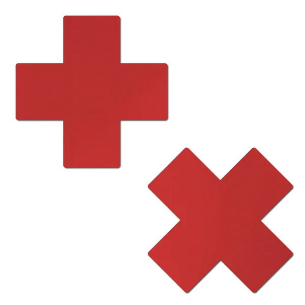 PASTEASE PLUS X FAUX LATEX RED CROSSES