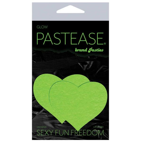 Pastease Premium Heart - Glow In The Dark Green O-s