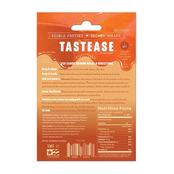Pastease Tastease Edible Pasties & Pecker Wraps – Caramel O/S