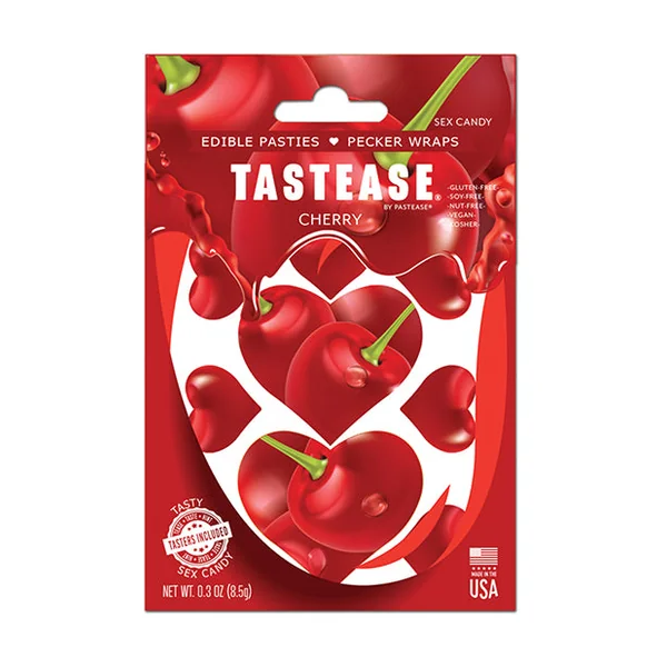 Pastease Tastease Edible Pasties & Pecker Wraps - Cherry O/S