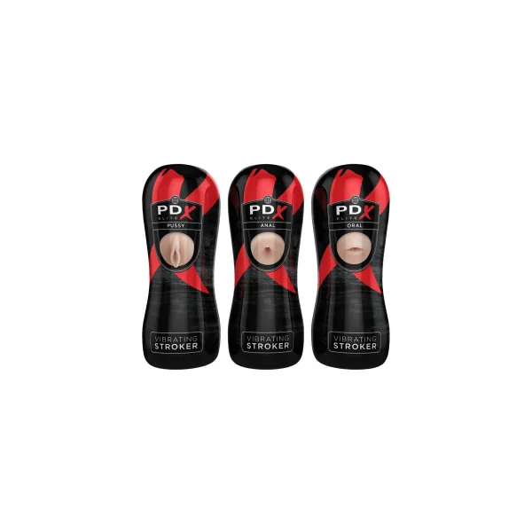 PDX ELITE VIBRATING STROKER 12PC DISPLAY