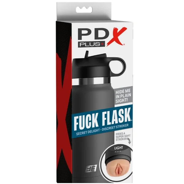 PDX PLUS FUCK FLASK SECRET DELIGHT DISCREET STROKER GREY BOTTLE LIGHT