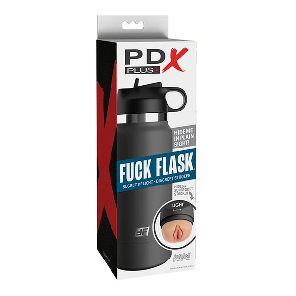 PDX Plus Fuck Flask Secret Delight Stroker - Light/Grey
