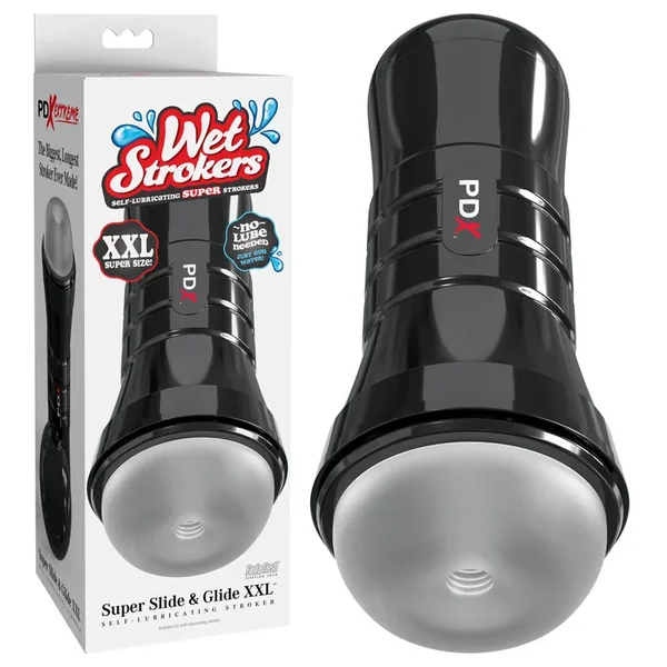 PDX Wet Pussies – Super Slide & Glide XXL – Clear Stroker