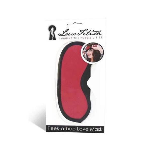 Peek-a-Boo Love Mask - Red