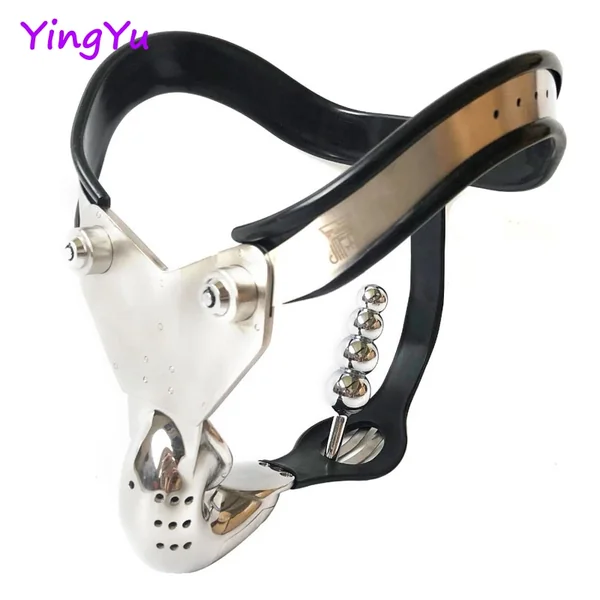 Penis Cage Stainless Steel Male Anal Beads Plug Chastity Belt BDSM Bondage Device For Men Sex Toys Cock Cages Chastity Devices