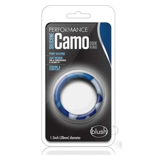 Performance Camo Cring Blue Penis Ring