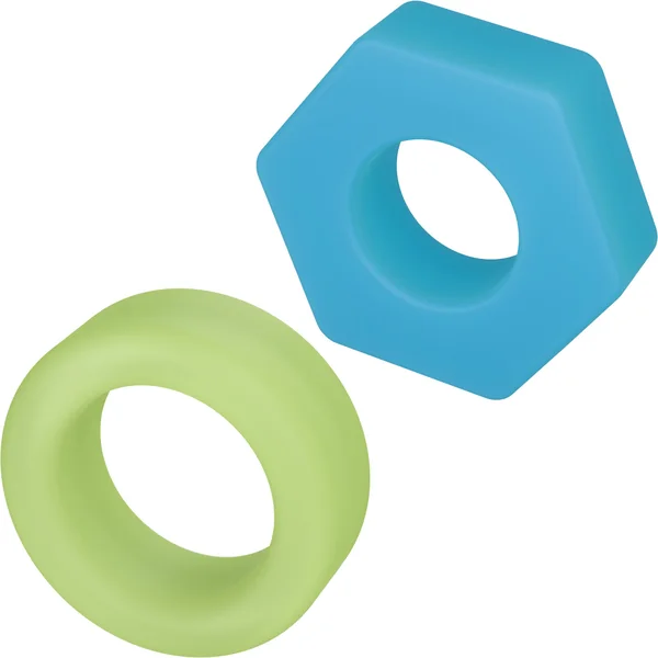 Performance Plus Flash Silicone Glow-in-the-Dark 2 Piece Cock Ring Set By Blush