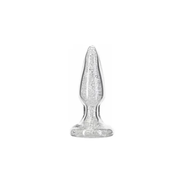 Pillow Talk Fancy Glass Anal Plug with Glitter and Gem Base