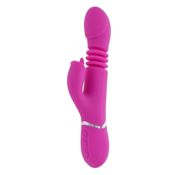 Pink Dragon Rechargeable Silicone Multi Vibrator – Pink