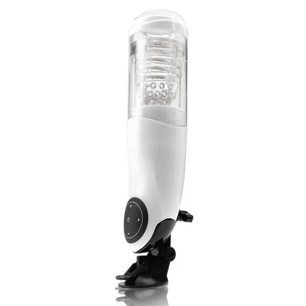 Pipedream Extreme Toyz Rechargeable Mega-Bator Pussy Masturbator – Pussy – White/Clear