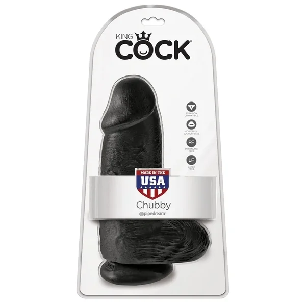 Pipedream Products King Cock 9″ Chubby Black