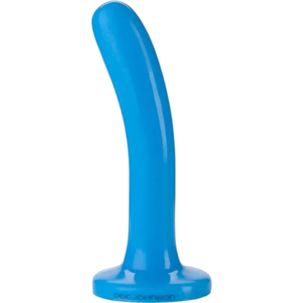 Platinum Premium Silicone The Slim Dildo Blue 5.4 Inch