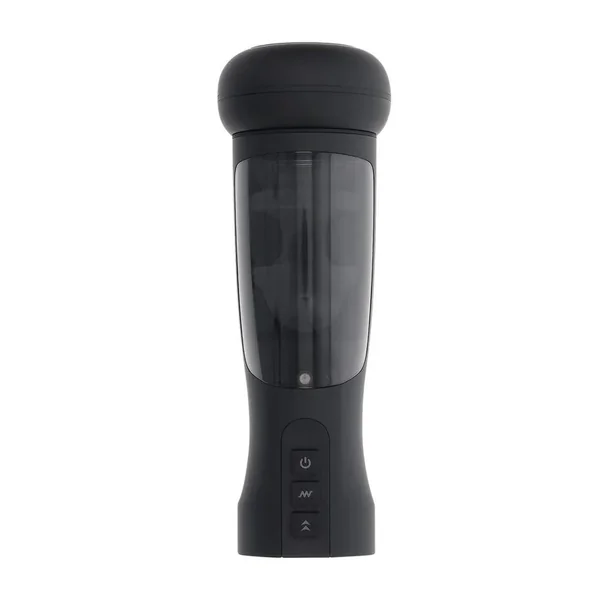 Playboy End Game Rechargeable Warming Stroker with UV Stand – Black