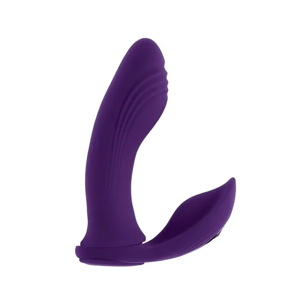 Playboy Mix and Match Silicone Rechargeable Dual Vibrator – Purple