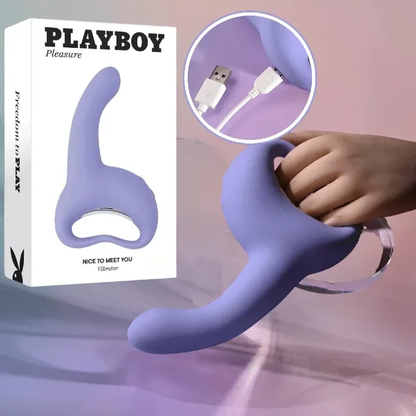 Playboy Nice To Meet You Multi-speed Vibrating Dildo G-spot Vibrator with Handle