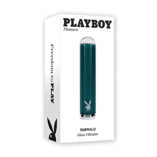 Playboy Pleasure Emerald Glass Tip Bullet Vibrator – Deep Teal