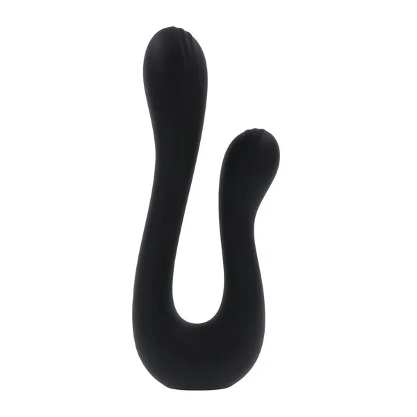 Playboy The Swan Rechargeable Silicone Dual Vibrator – Black