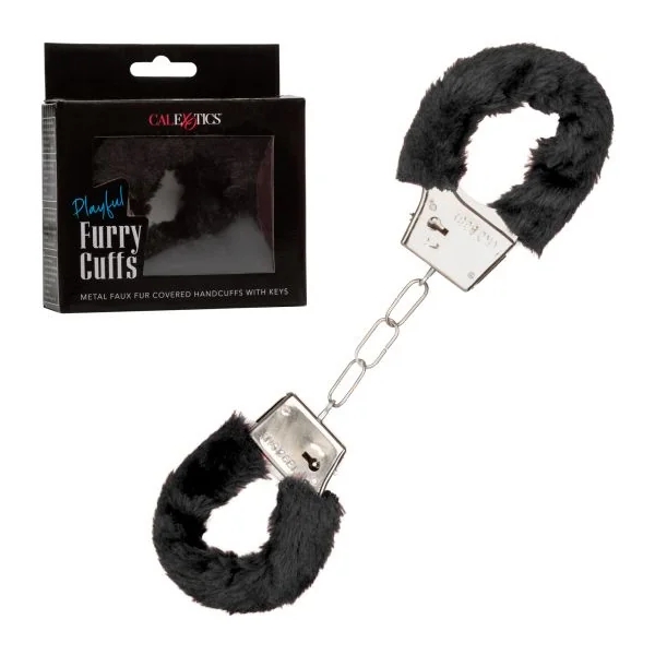 PLAYFUL FURRY CUFFS BLACK