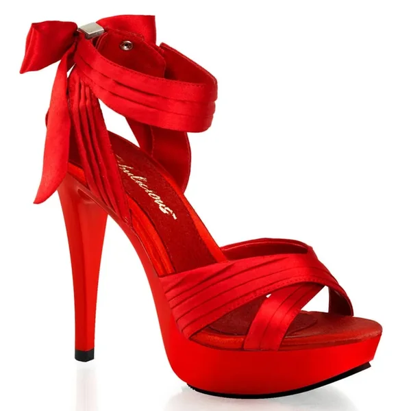 Pleaser – Fabulicious Cocktail 568 Red Platform Heels with Bow Detail | UK 2-11
