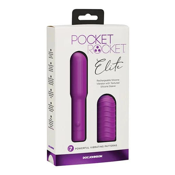 Pocket Rocket Elite Rechargeable W-removable Sleeve - Purple