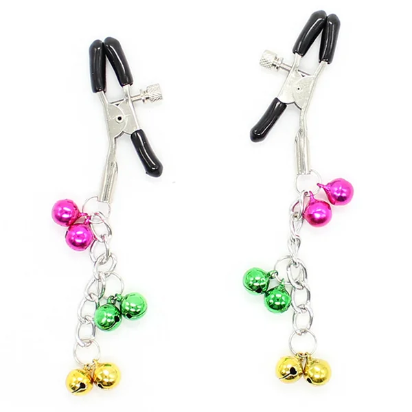 Poison Rose Nipple Clamps With Coloured Bells