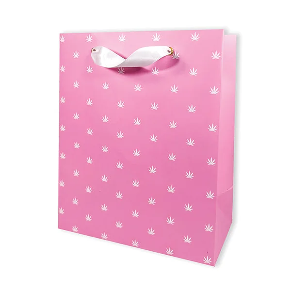 Polka Pot Gift Bag - Pink/white