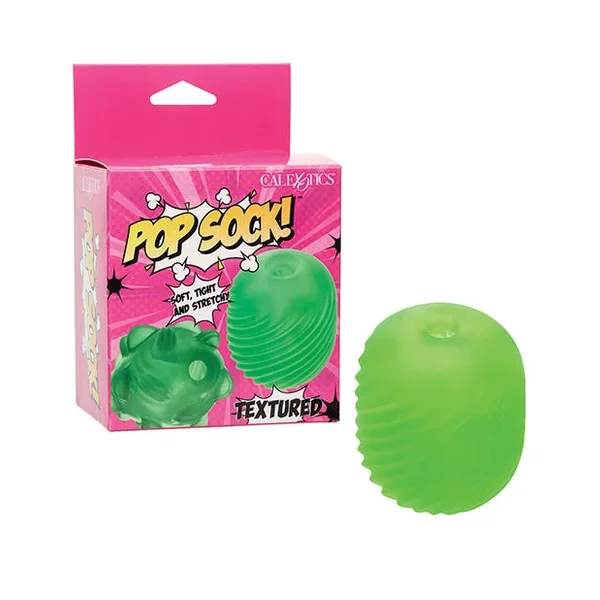 Pop Sock Textured Masturbator – Green