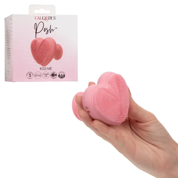 Posh Kiss Me Rechargeable Silicone Clitoral Vibrator Pink Heart