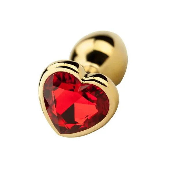 Precious Metals Heart Shaped Butt Plug-Gold