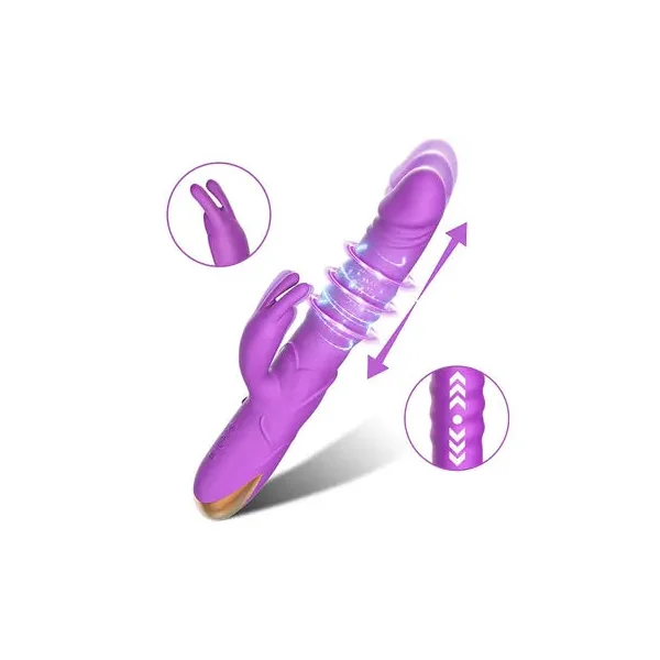 Premium 2-in-1 Rabbit Vibrator with Thrusting & G-Spot Stimulation
