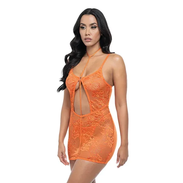 Presley Lace Babydoll w/G-String 2 pc Set – Dragon Fire Orange L/XL