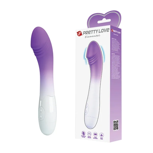 Pretty Love Elemental G-Spot Realistic Vibrator - Purple Ombre